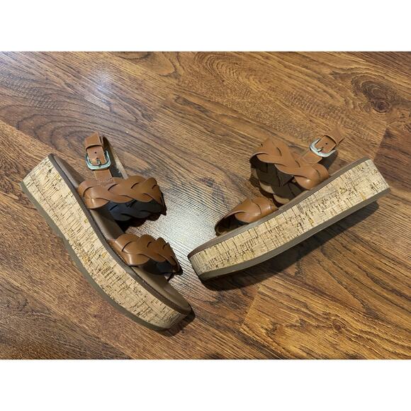 Nordstrom Rack Women’s Cork Wedge Summer Sandals – Tan – Size 9 – NWOB - Picture 1 of 9